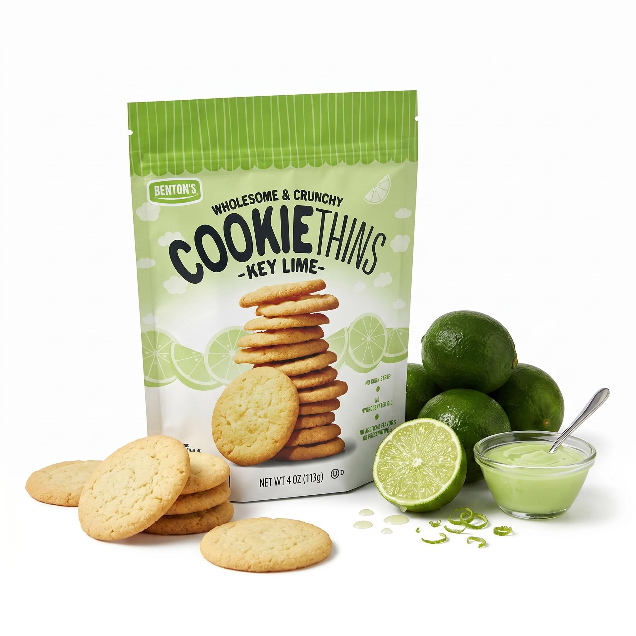 Amazon.com: Benton's Wholesome and Crunchy Cookie Thins Key Lime